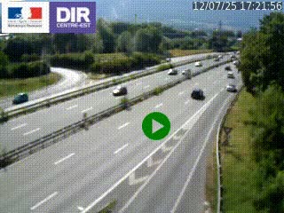 Webcam sur la Nationale 201 à hauteur de la sortie Chambéry-Nord, avant à la jonction entre l'A41 et l'A43, en direction de Lyon
