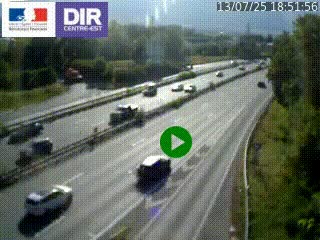 Webcam sur la Nationale 201 à hauteur de la sortie Chambéry-Nord, avant à la jonction entre l'A41 et l'A43, en direction de Lyon