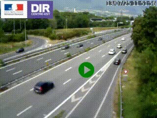 Webcam sur la Nationale 201 à hauteur de la sortie Chambéry-Nord, avant à la jonction entre l'A41 et l'A43, en direction de Lyon