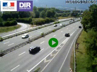 Webcam sur la Nationale 201 à hauteur de la sortie Chambéry-Nord, avant à la jonction entre l'A41 et l'A43, en direction de Lyon