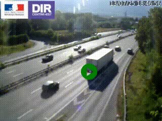 Webcam sur la Nationale 201 à hauteur de la sortie Chambéry-Nord, avant à la jonction entre l'A41 et l'A43, en direction de Lyon