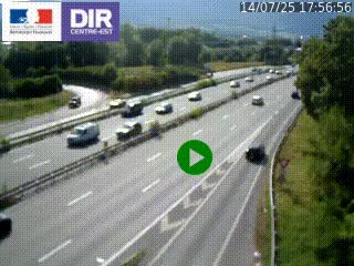 Webcam sur la Nationale 201 à hauteur de la sortie Chambéry-Nord, avant à la jonction entre l'A41 et l'A43, en direction de Lyon