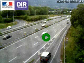 Webcam sur la Nationale 201 à hauteur de la sortie Chambéry-Nord, avant à la jonction entre l'A41 et l'A43, en direction de Lyon