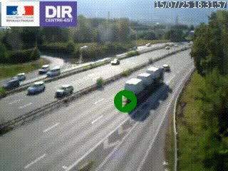 Webcam sur la Nationale 201 à hauteur de la sortie Chambéry-Nord, avant à la jonction entre l'A41 et l'A43, en direction de Lyon