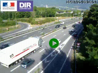 Webcam sur la Nationale 201 à hauteur de la sortie Chambéry-Nord, avant à la jonction entre l'A41 et l'A43, en direction de Lyon