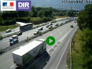 Webcam sur la Nationale 201 à hauteur de la sortie Chambéry-Nord, avant à la jonction entre l'A41 et l'A43, en direction de Lyon