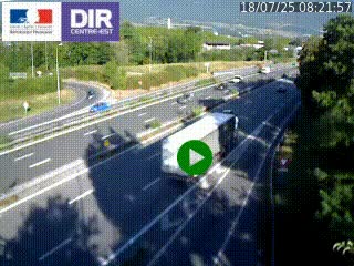 Webcam sur la Nationale 201 à hauteur de la sortie Chambéry-Nord, avant à la jonction entre l'A41 et l'A43, en direction de Lyon
