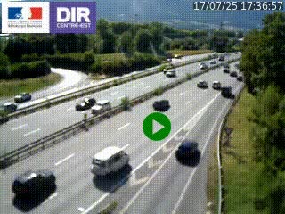 Webcam sur la Nationale 201 à hauteur de la sortie Chambéry-Nord, avant à la jonction entre l'A41 et l'A43, en direction de Lyon
