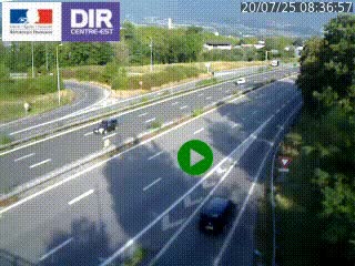 Webcam sur la Nationale 201 à hauteur de la sortie Chambéry-Nord, avant à la jonction entre l'A41 et l'A43, en direction de Lyon