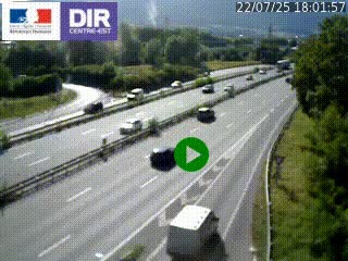 Webcam sur la Nationale 201 à hauteur de la sortie Chambéry-Nord, avant à la jonction entre l'A41 et l'A43, en direction de Lyon