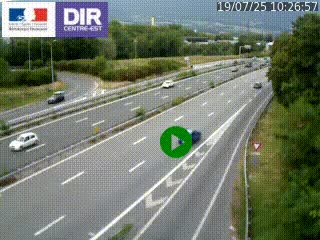 Webcam sur la Nationale 201 à hauteur de la sortie Chambéry-Nord, avant à la jonction entre l'A41 et l'A43, en direction de Lyon