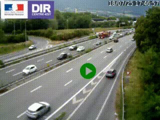 Webcam sur la Nationale 201 à hauteur de la sortie Chambéry-Nord, avant à la jonction entre l'A41 et l'A43, en direction de Lyon