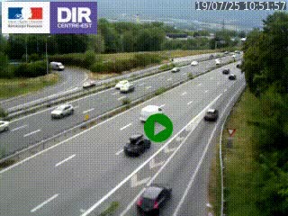 Webcam sur la Nationale 201 à hauteur de la sortie Chambéry-Nord, avant à la jonction entre l'A41 et l'A43, en direction de Lyon