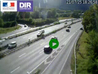 Webcam sur la Nationale 201 à hauteur de la sortie Chambéry-Nord, avant à la jonction entre l'A41 et l'A43, en direction de Lyon