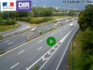 Webcam sur la Nationale 201 à hauteur de la sortie Chambéry-Nord, avant à la jonction entre l'A41 et l'A43, en direction de Lyon