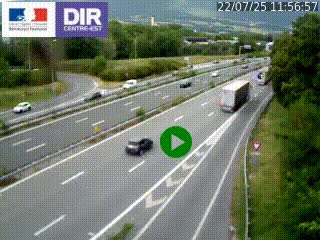 Webcam sur la Nationale 201 à hauteur de la sortie Chambéry-Nord, avant à la jonction entre l'A41 et l'A43, en direction de Lyon