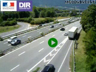 Webcam sur la Nationale 201 à hauteur de la sortie Chambéry-Nord, avant à la jonction entre l'A41 et l'A43, en direction de Lyon