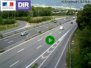 Webcam sur la Nationale 201 à hauteur de la sortie Chambéry-Nord, avant à la jonction entre l'A41 et l'A43, en direction de Lyon