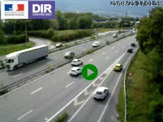 Webcam sur la Nationale 201 à hauteur de la sortie Chambéry-Nord, avant à la jonction entre l'A41 et l'A43, en direction de Lyon
