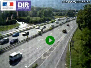 Webcam sur la Nationale 201 à hauteur de la sortie Chambéry-Nord, avant à la jonction entre l'A41 et l'A43, en direction de Lyon