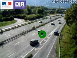 Webcam sur la Nationale 201 à hauteur de la sortie Chambéry-Nord, avant à la jonction entre l'A41 et l'A43, en direction de Lyon