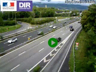 Webcam sur la Nationale 201 à hauteur de la sortie Chambéry-Nord, avant à la jonction entre l'A41 et l'A43, en direction de Lyon
