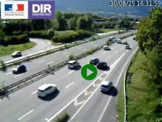 Webcam sur la Nationale 201 à hauteur de la sortie Chambéry-Nord, avant à la jonction entre l'A41 et l'A43, en direction de Lyon