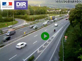 Webcam sur la Nationale 201 à hauteur de la sortie Chambéry-Nord, avant à la jonction entre l'A41 et l'A43, en direction de Lyon