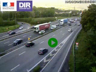 Webcam sur la Nationale 201 à hauteur de la sortie Chambéry-Nord, avant à la jonction entre l'A41 et l'A43, en direction de Lyon