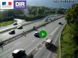 Webcam sur la Nationale 201 à hauteur de la sortie Chambéry-Nord, avant à la jonction entre l'A41 et l'A43, en direction de Lyon