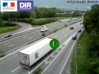 Webcam sur la Nationale 201 à hauteur de la sortie Chambéry-Nord, avant à la jonction entre l'A41 et l'A43, en direction de Lyon