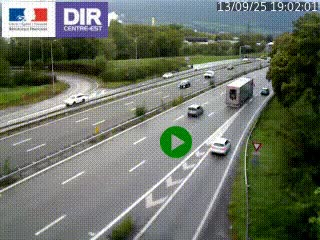 Webcam sur la Nationale 201 à hauteur de la sortie Chambéry-Nord, avant à la jonction entre l'A41 et l'A43, en direction de Lyon
