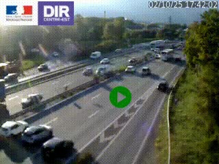 Webcam sur la Nationale 201 à hauteur de la sortie Chambéry-Nord, avant à la jonction entre l'A41 et l'A43, en direction de Lyon