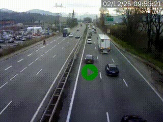 Caméra routière à hauteur des centres commerciaux et de la sortie 14 en direction d'Albertville