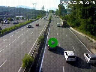 Caméra routière à hauteur des centres commerciaux et de la sortie 14 en direction d'Albertville
