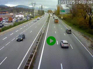 Caméra routière à hauteur des centres commerciaux et de la sortie 14 en direction d'Albertville