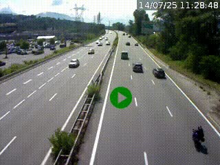 <h2>Caméra routière à hauteur des centres commerciaux et de la sortie 14 en direction d'Albertville</h2>