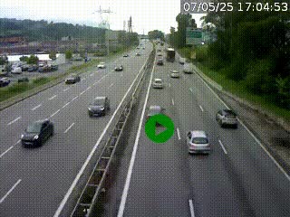 Caméra routière à hauteur des centres commerciaux et de la sortie 14 en direction d'Albertville