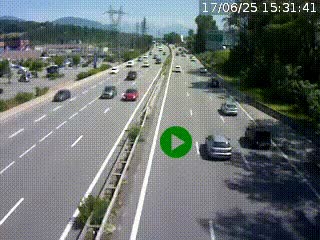 Caméra routière à hauteur des centres commerciaux et de la sortie 14 en direction d'Albertville