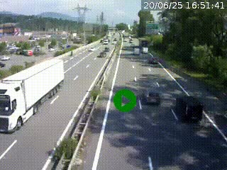 Caméra routière à hauteur des centres commerciaux et de la sortie 14 en direction d'Albertville