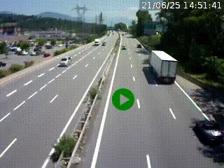 Caméra routière à hauteur des centres commerciaux et de la sortie 14 en direction d'Albertville
