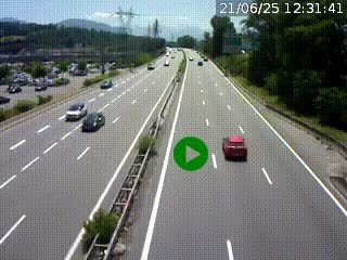 Caméra routière à hauteur des centres commerciaux et de la sortie 14 en direction d'Albertville