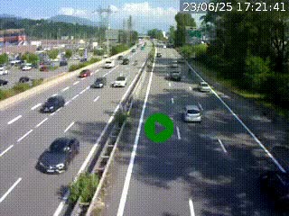 Caméra routière à hauteur des centres commerciaux et de la sortie 14 en direction d'Albertville