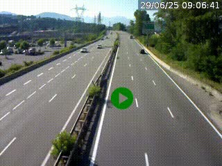 Caméra routière à hauteur des centres commerciaux et de la sortie 14 en direction d'Albertville