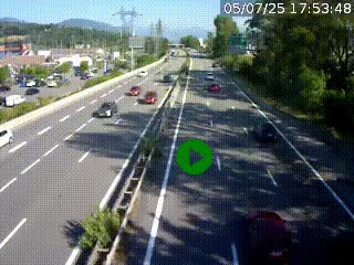 Caméra routière à hauteur des centres commerciaux et de la sortie 14 en direction d'Albertville