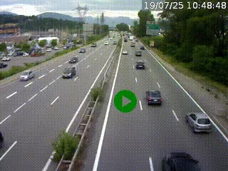 Caméra routière à hauteur des centres commerciaux et de la sortie 14 en direction d'Albertville