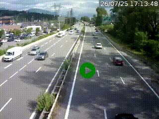 Caméra routière à hauteur des centres commerciaux et de la sortie 14 en direction d'Albertville