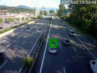 Caméra routière à hauteur des centres commerciaux et de la sortie 14 en direction d'Albertville