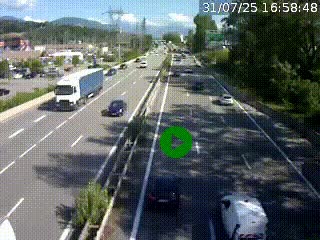 Caméra routière à hauteur des centres commerciaux et de la sortie 14 en direction d'Albertville