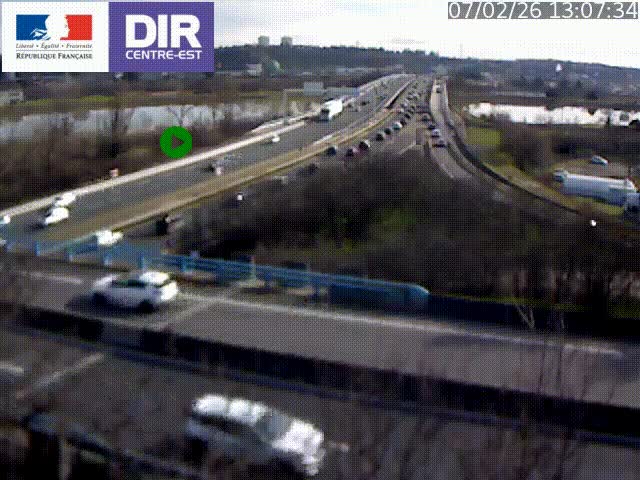 Webcam autoroute sur A450 à Pierre-Bénite en direction de Lyon et de l'autoroute A7